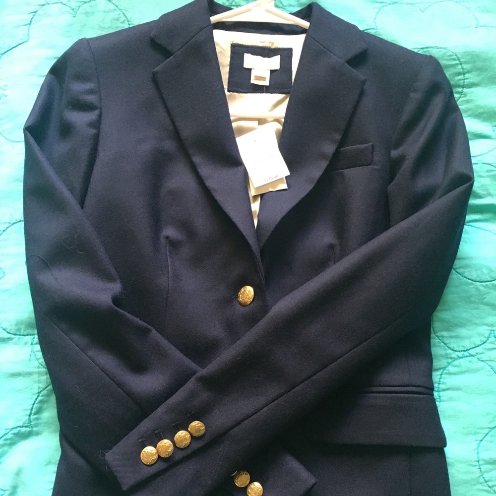 SOLD J Crew Schoolboy Blazer Navy (Sz 00) - Picture 4 of 8